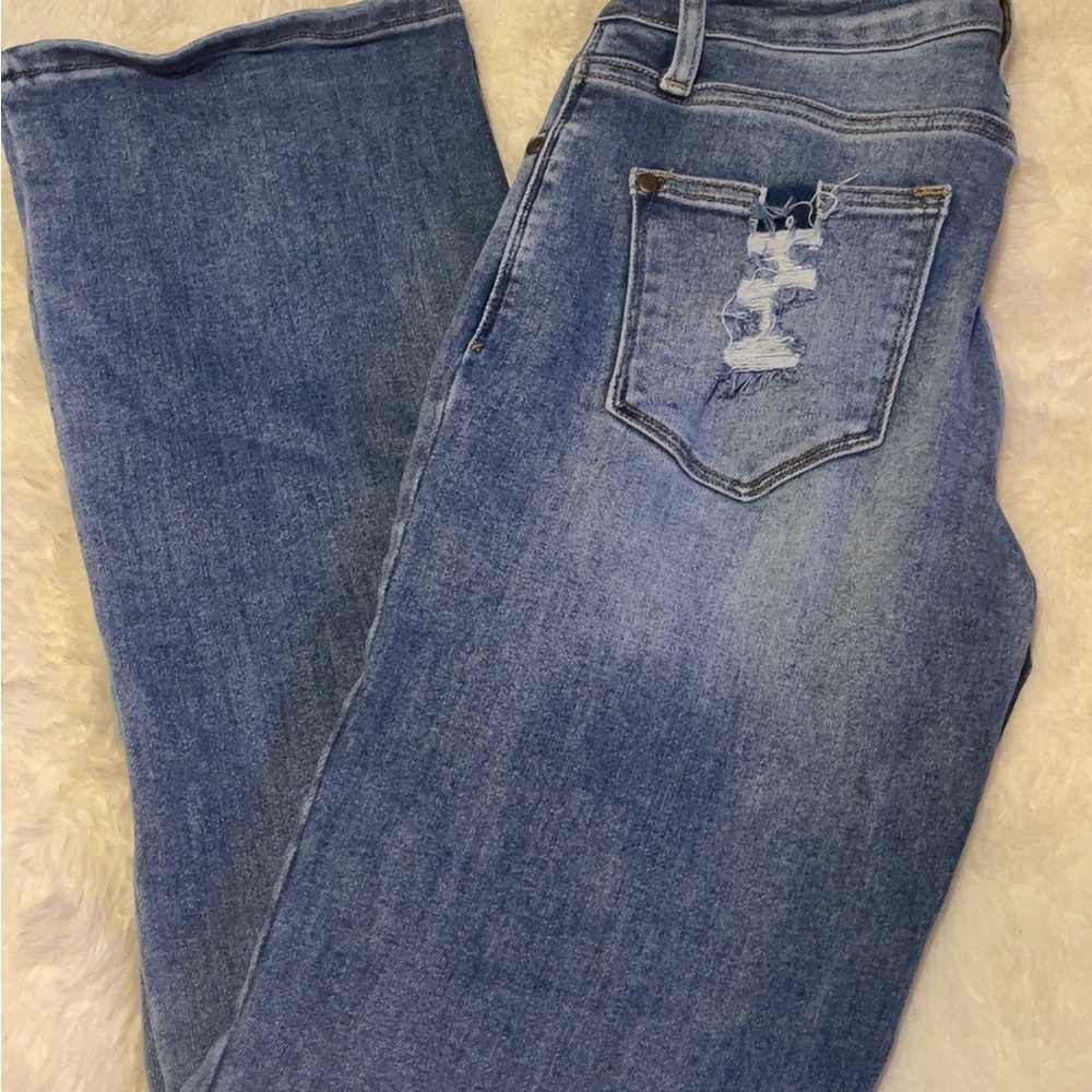 Judy Blue Flare Jeans w/ Distressing | Size 5/27 | Gently Worn
